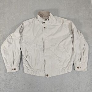 Members Only Jacket Mens Large Microfiber‎ Full Zip Windbreaker Coat Pockets